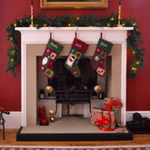 Luxury Personalised Embroidered Vintage Patchwork Style Christmas Stocking